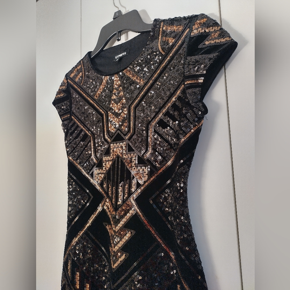 Express Shimmery Holiday Dress NWT